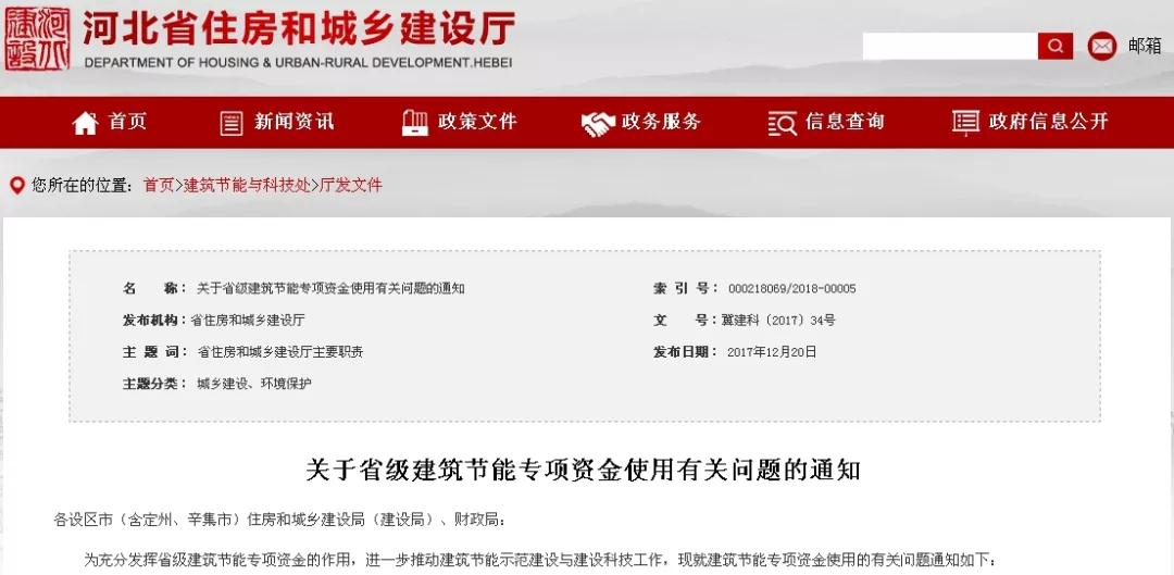 關于省級建筑節能專項資金使用有關問題的通知